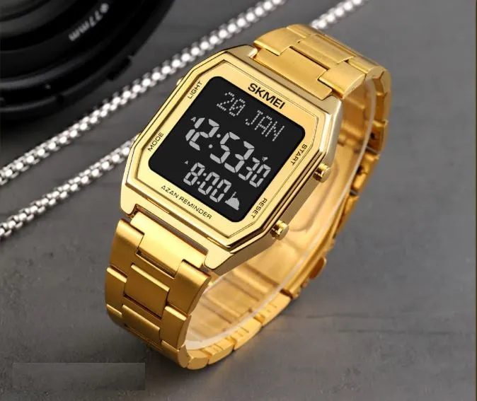 SKMEI AZAN & QIBLA WATCH 1763-GD