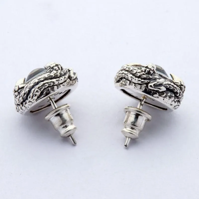 Sterling Silver Claw Eye Eyeball Earrings