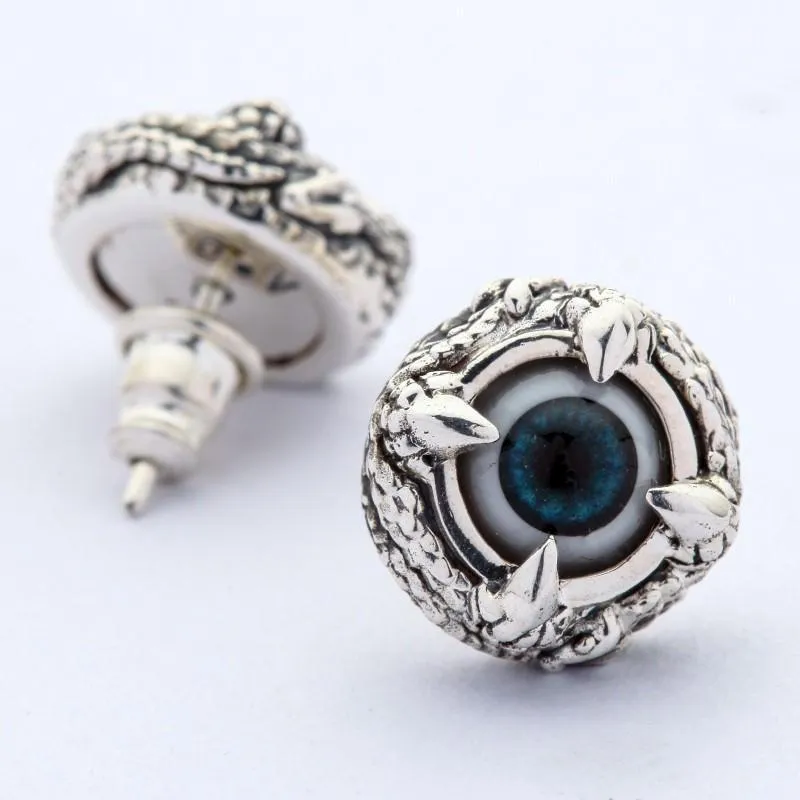 Sterling Silver Claw Eye Eyeball Earrings