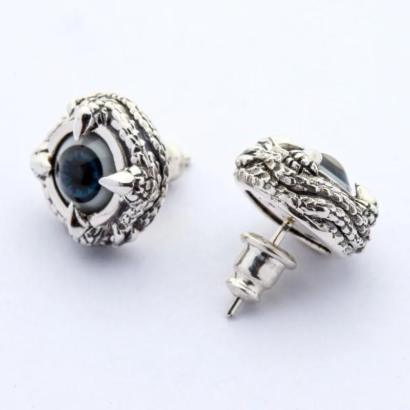 Sterling Silver Claw Eye Eyeball Earrings