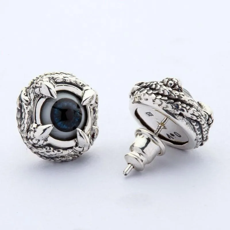 Sterling Silver Claw Eye Eyeball Earrings