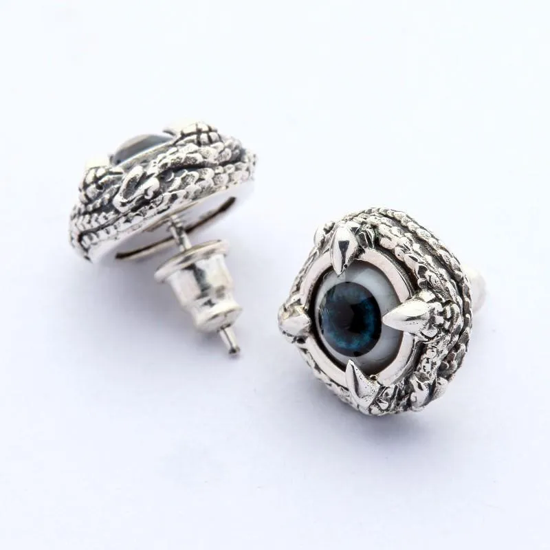 Sterling Silver Claw Eye Eyeball Earrings