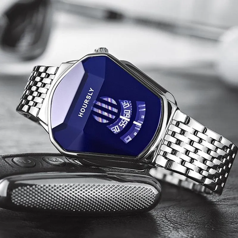 T-BOO Men Wrist Watches Golden Luxury Brand Trend Cool Stainless Steel Technology Fashion Quartz Watch Relogio Masculino