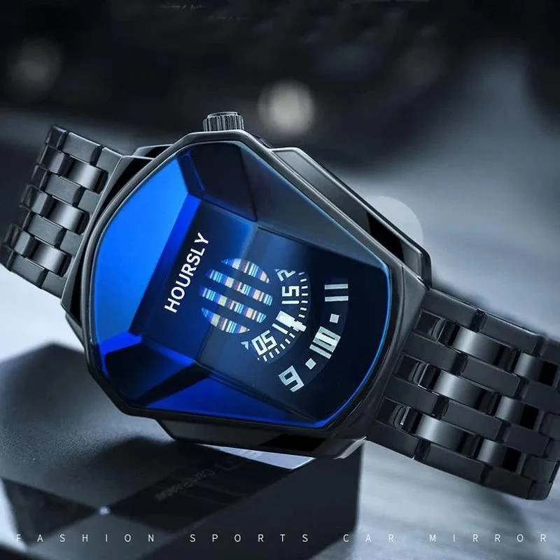 T-BOO Men Wrist Watches Golden Luxury Brand Trend Cool Stainless Steel Technology Fashion Quartz Watch Relogio Masculino