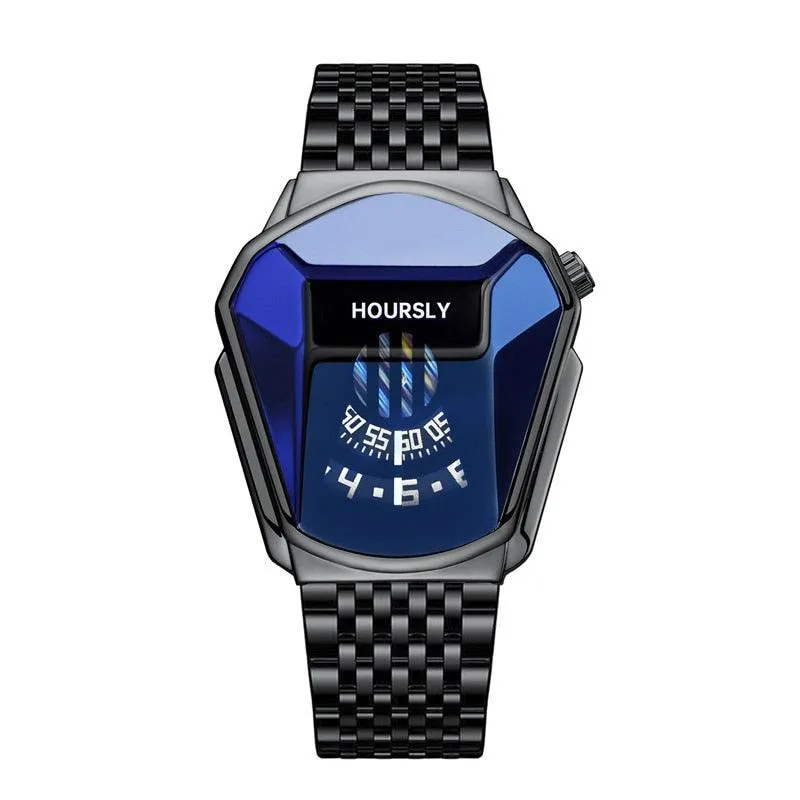 T-BOO Men Wrist Watches Golden Luxury Brand Trend Cool Stainless Steel Technology Fashion Quartz Watch Relogio Masculino
