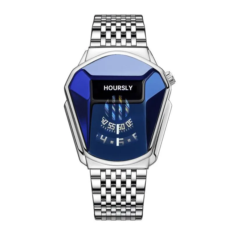 T-BOO Men Wrist Watches Golden Luxury Brand Trend Cool Stainless Steel Technology Fashion Quartz Watch Relogio Masculino