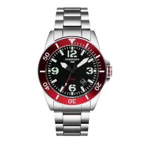 T43 Red Diver Sapphire | 44mm, Stainless Steel Bracelet