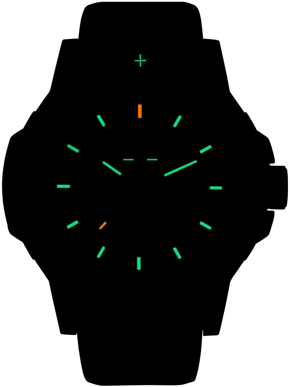 TH3 Watch Tactical P99 Q Green Rubber