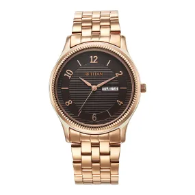 Titan Men's Karishma Brown Dial Analog Watch, 1824WM01