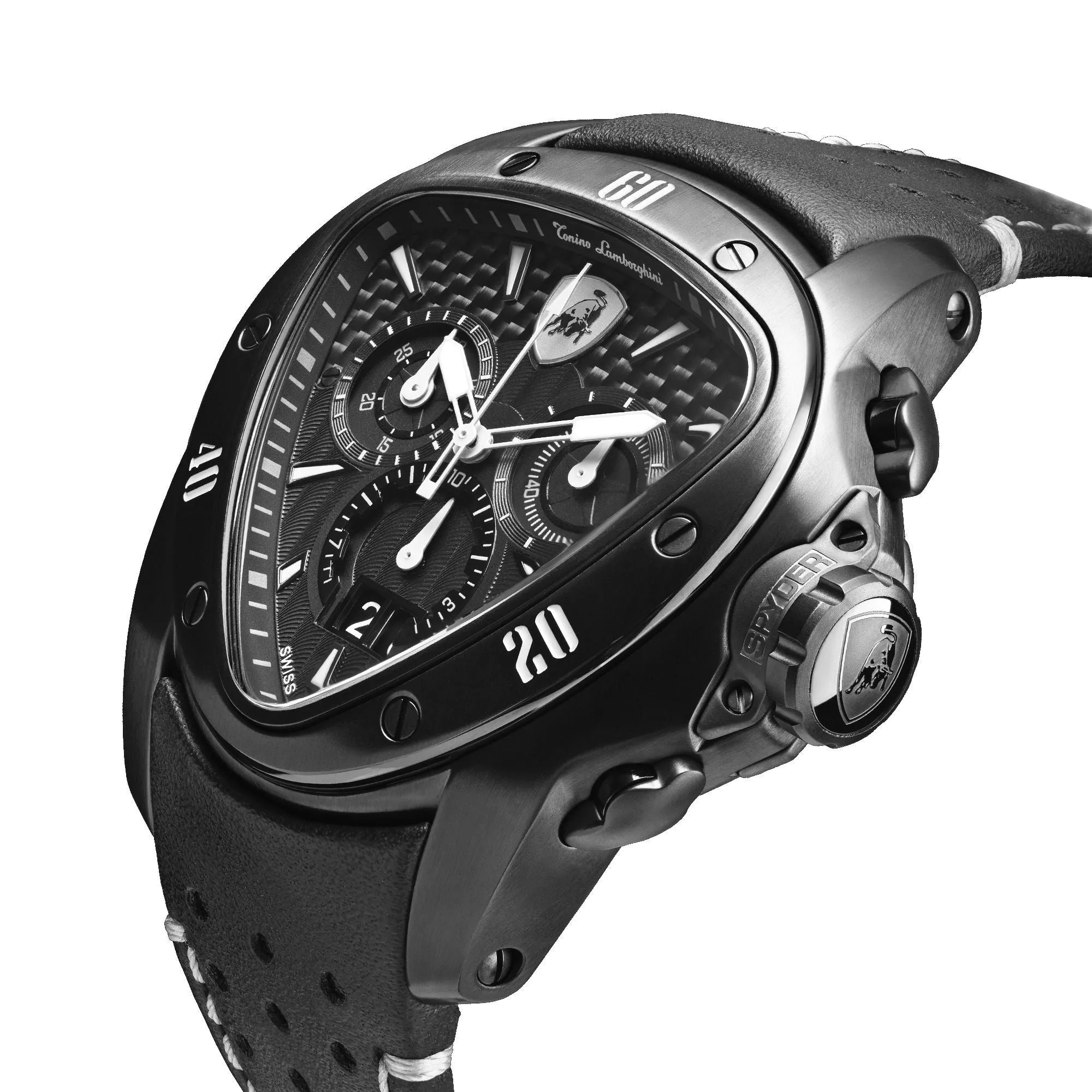 Tonino Lamborghini T9SD Men's Black Spyder Chronograph Watch