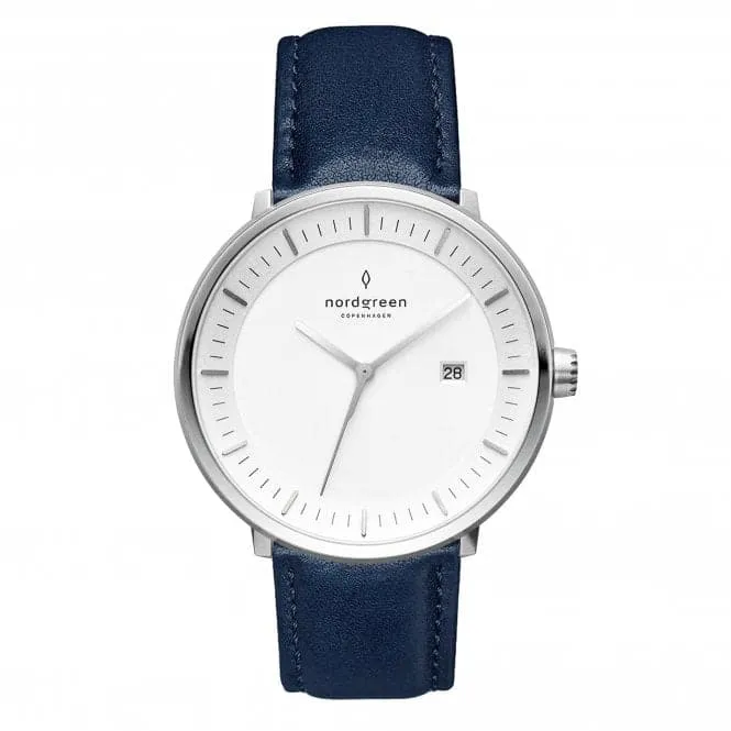 Unisex Philosopher Leather Silver 36mm Watch PH36SILENAXX