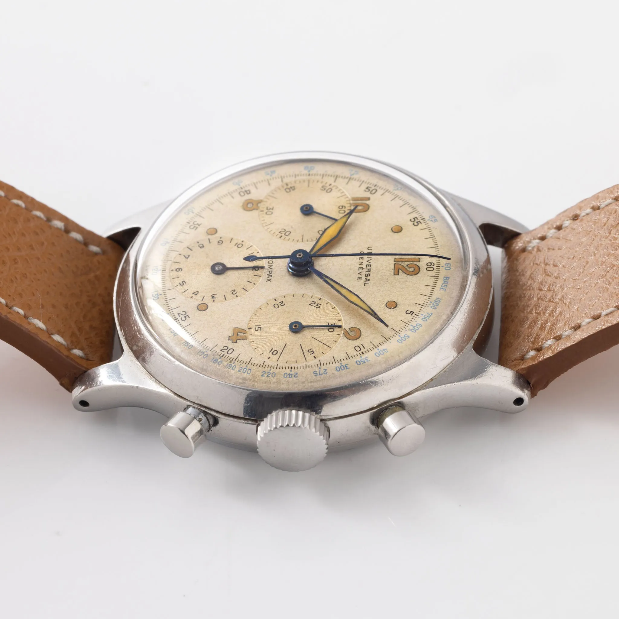 Universal Genève Compax Chronograph in Steel Screw-Down Case