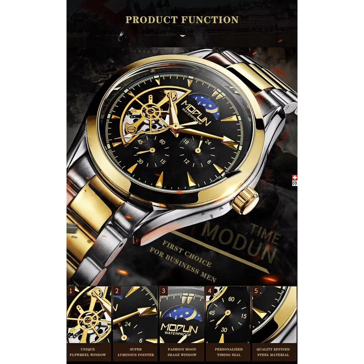 Velvoura Chrono Buckle Watch