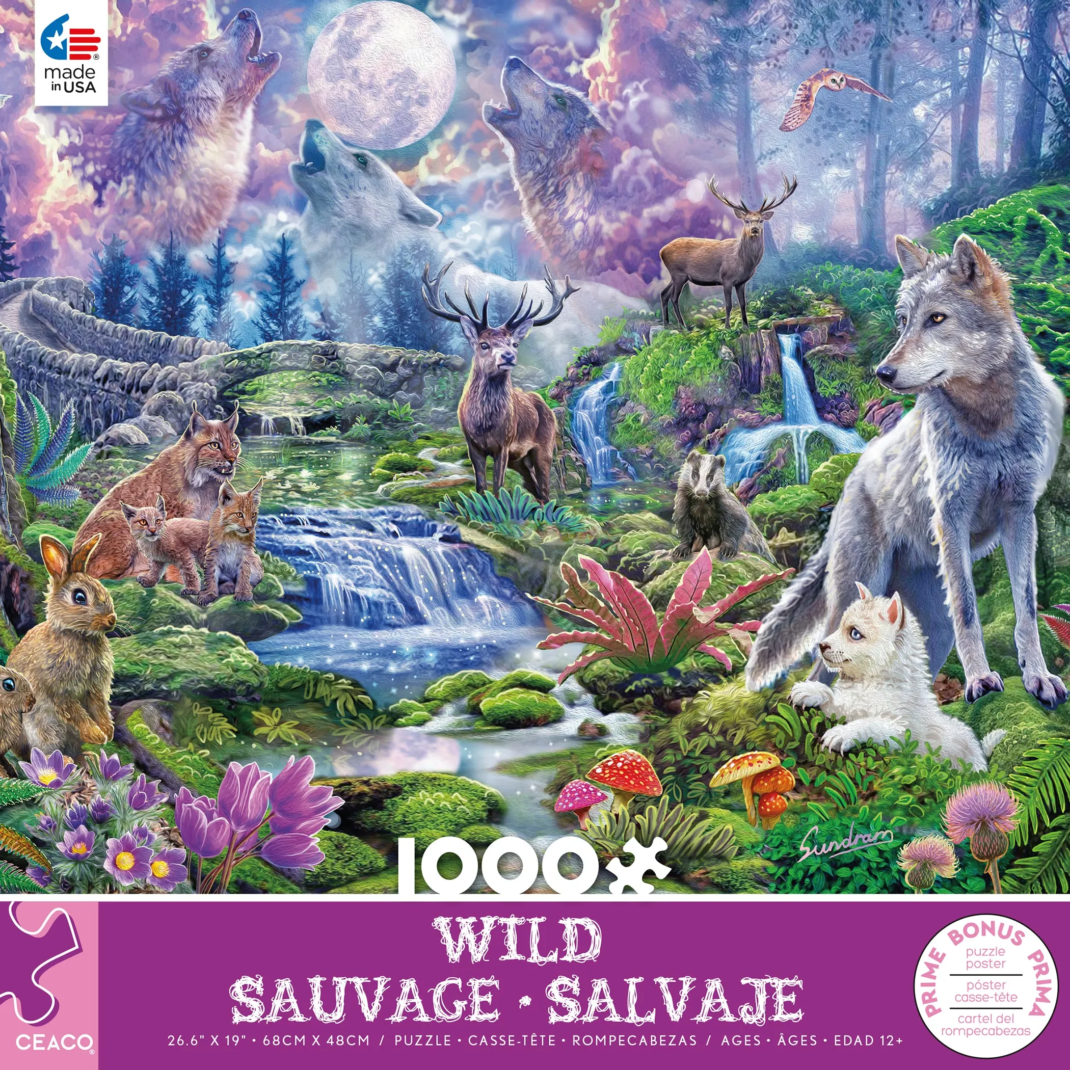 Wild - Moonlit Wolves - 1000 Piece Puzzle