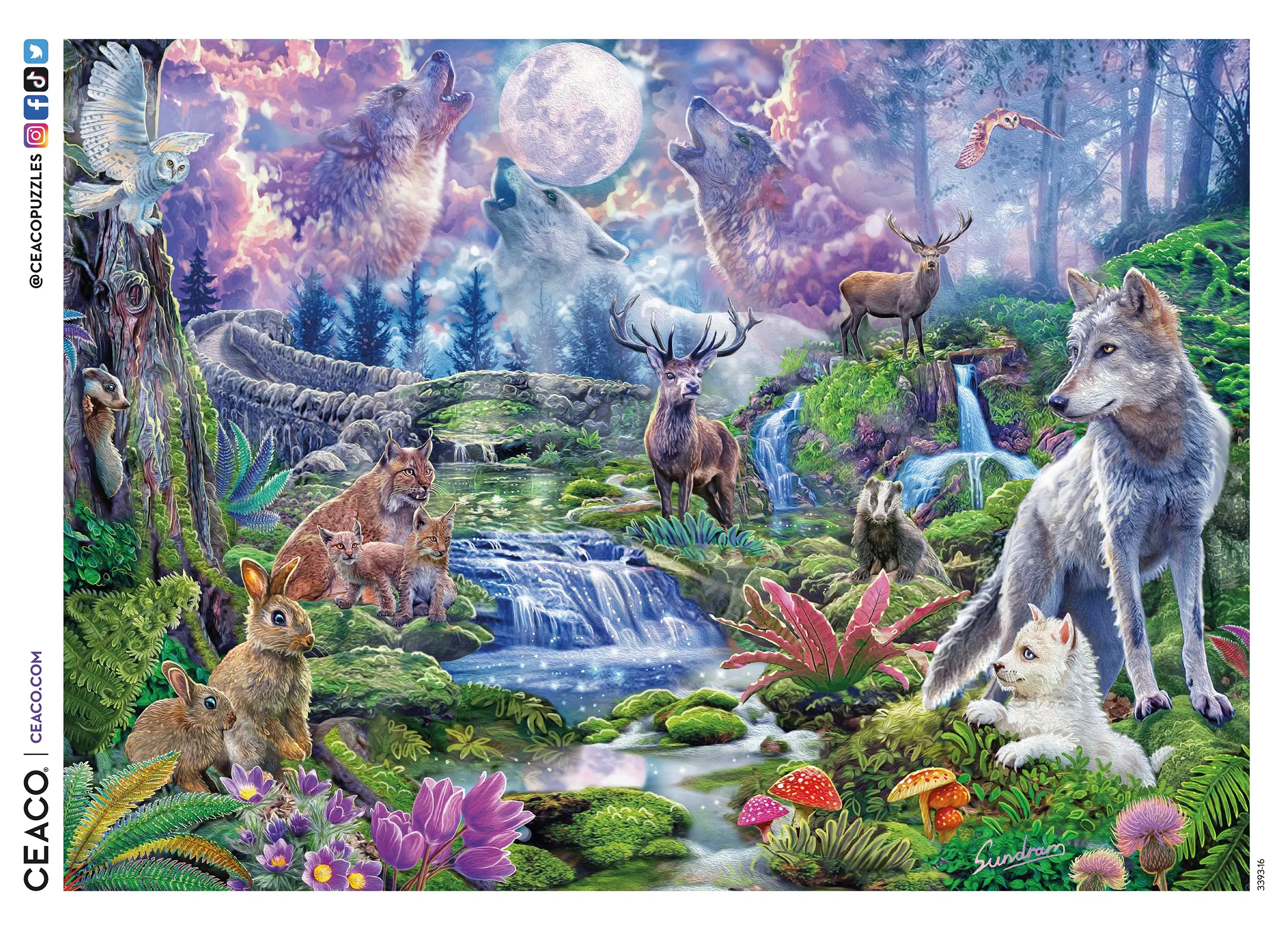 Wild - Moonlit Wolves - 1000 Piece Puzzle