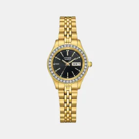 Women's Black Analog Stainless Steel Watch EQ0532-55E