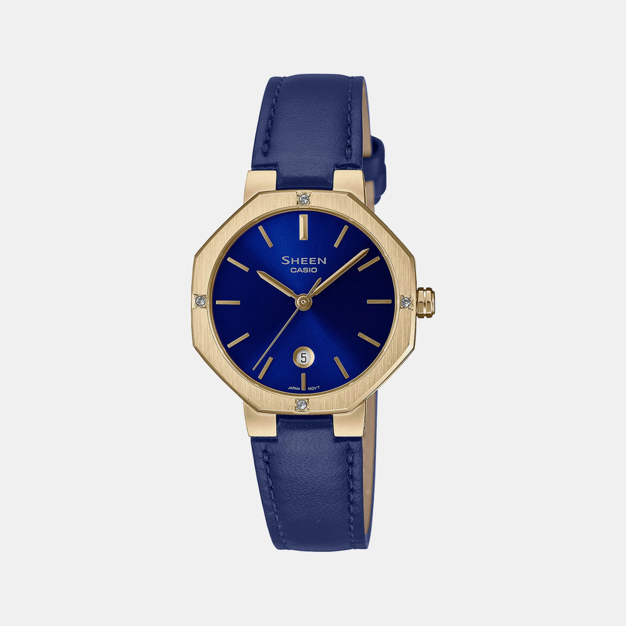Women's Blue Analog Leather Watch SH293