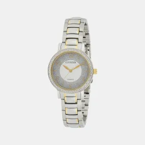 Women's Silver Analog Stainless Steel Watch EL3044-54A