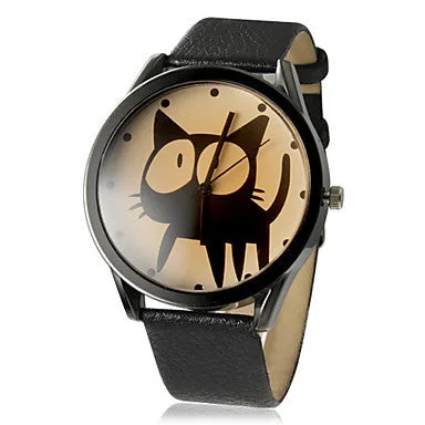 Women's Watch Fashion Kitten Pattern