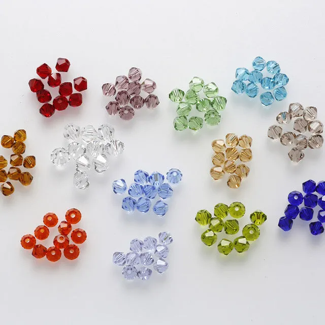 Zeyan 4mm 100pcs AAA Bicone jewelry crystal beads loose Glass Beads for Jewelry Making DIY Bracelet Necklace accessories