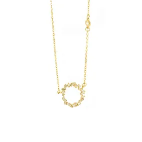 Zirconia Circle Pendant - Cleocharia