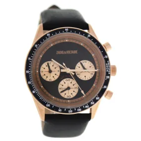 ZVM114 Master - Rose Gold/Black Leather Strap Wactch by Zadig & Voltaire for Women - 1 Pc Watch